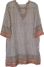 Load image into Gallery viewer, Palme Block Print Tunic Cinnamon Creations 