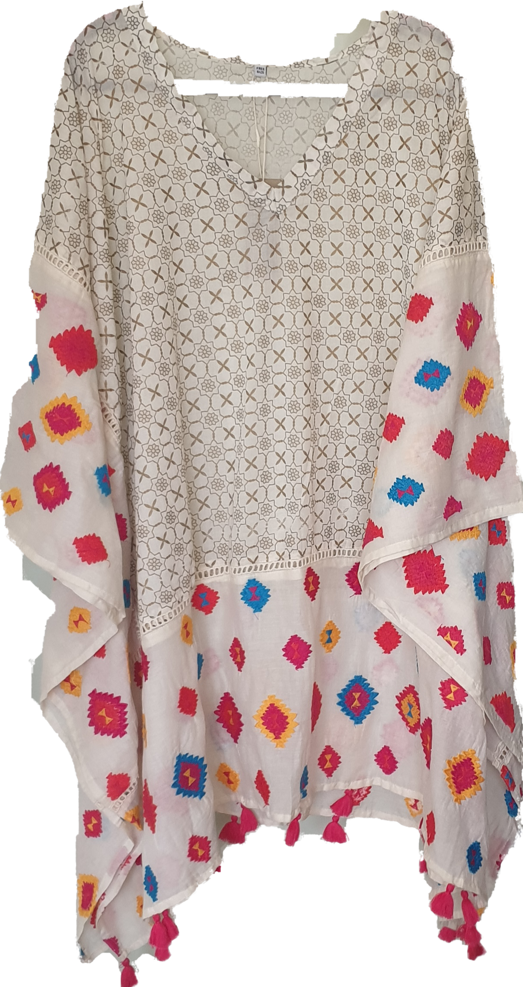 Palme Cotton Embroidered Kaftan Cinnamon Creations 