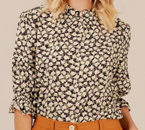 Mi Moso Alice Top Green Floral 