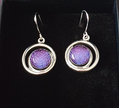 Treasure Earrings Dichroic Glass Liquid Crystal Australia 