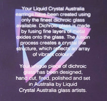 Load image into Gallery viewer, Affinity Earrings Dichroic Glass Liquid Crystal Australia 