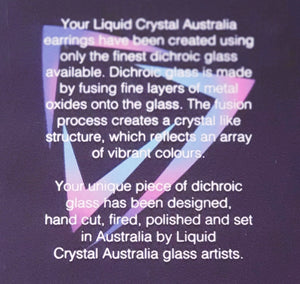 Majestic Feather Pendant  - Dichroic Glass - Liquid Crystal Australia