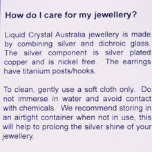Load image into Gallery viewer, Bijou Pendant And Stud Earring Set - Dichroic Glass  - Liquid Crystal Australia