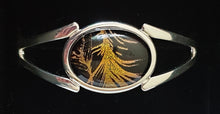 Load image into Gallery viewer, Cuff Bracelet With Oval Cabochon Dichroic Glass Liquid Crystal Australia 