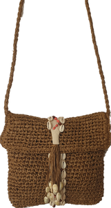 Boho Style Straw Bag With Shell Detail Isabella The Label 