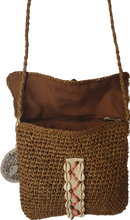 Load image into Gallery viewer, Boho Style Straw Bag With Shell Detail Isabella The Label 