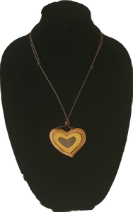 Wooden Hearts Necklace Cinnamon Creations 