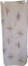 Load image into Gallery viewer, Grey Scarf With Rose Gold Metallic And Navy Tree Pattern IVYS 