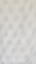Load image into Gallery viewer, White Scarf With Round Silver Metallic Pattern IVYS 