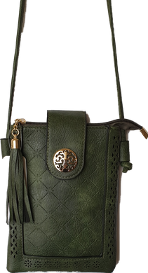 Green Crossbody Bag With Magnetic Stud Detail IVYS 