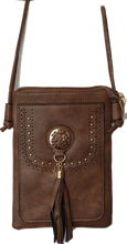 Load image into Gallery viewer, Brown Crossbody Bag With Front Tassel IVYS