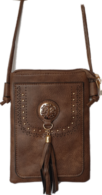 Brown Crossbody Bag With Front Tassel IVYS
