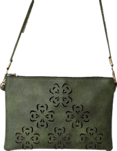 Load image into Gallery viewer, Green Crossbody Bag With Laser Cut Detailing IVYS