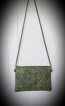 Load image into Gallery viewer, Crossbody Bag With Laser Cut Detailing Green IVYS 