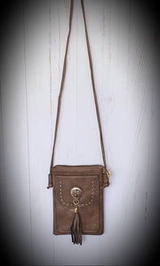 Brown Crossbody Bag With Front Tassel IVYS 