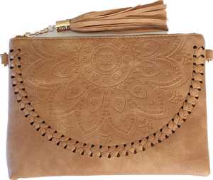 Boho Embossed Clutch Bag Free Spirit Australia 