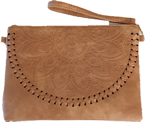 Boho Embossed Clutch Bag Free Spirit Australia 