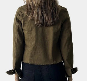 Casual Jacket With Frayed Hem AMYIC Fashion 