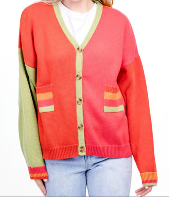 USHAAN Button Front Cardigan