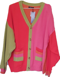 USHAAN Button Front Cardigan