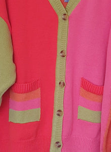 USHAAN Button Front Cardigan