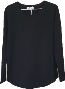 Long Sleeve Top With Side Split Detail AMYIC Fashion 