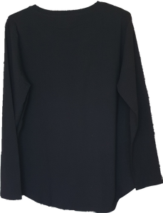 Long Sleeve Top With Side Split Detail AMYIC Fashion 