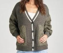 Load image into Gallery viewer, Jannica Knit Puffer Style Cardigan Jacket HQ Fashion 