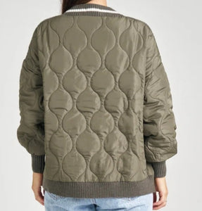 Jannica Knit Puffer Style Cardigan Jacket HQ Fashion 