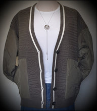 Load image into Gallery viewer, Jannica Knit Puffer Style Cardigan Jacket HQ Fashion 
