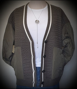 Jannica Knit Puffer Style Cardigan Jacket HQ Fashion 