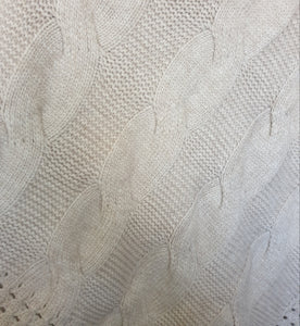 Knit Poncho With Faux Fur Neck Trim IVYS 