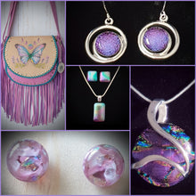 Load image into Gallery viewer, Mystic Butterfly Crossbody Bag Purple Celestial Gyspy The Label