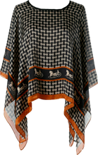 Load image into Gallery viewer, Poncho Style Silk Feel Print Top Inspire By Zizu 