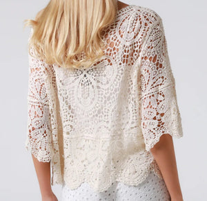 Lace Look Crochet Design Top Isabella The Label 