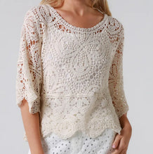 Load image into Gallery viewer, Lace Look Crochet Design Top Isabella The Label 