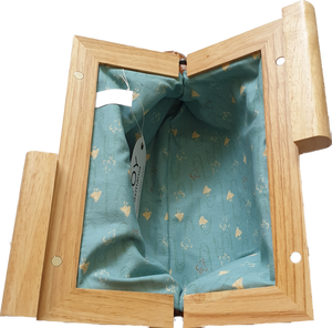 Caramel Leather And Cowhide Timber Clutch Moy Tasmania 
