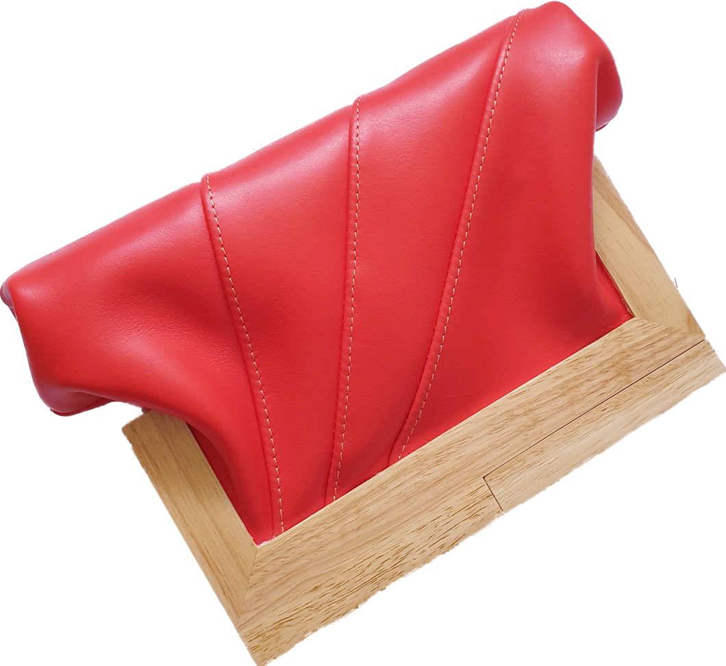 Chilli Leather And Timber Clutch Moy Tasmania 