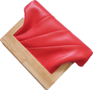 Chilli Leather And Timber Clutch Moy Tasmania 