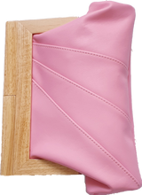 Load image into Gallery viewer, Pink Leather And Timber Clutch Moy Tasmania 