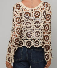 Load image into Gallery viewer, Crochet Look Floral Design Top Isabella Label 