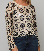 Load image into Gallery viewer, Crochet Look Floral Design Top Isabella The 