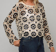Load image into Gallery viewer, Crochet Look Floral Design Top Isabella The Label 