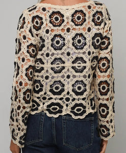 Crochet Look Floral Design Top Isabella The Label 