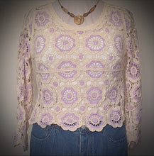 Load image into Gallery viewer, Crochet Look Floral Design Top Isabella The Label 
