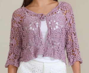 Front Tie Lace Look Bolero Shrug Isabella The Label 