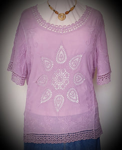 Cotton Top With Flower Cut Out Detail Isabella The Label 