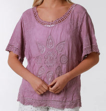 Load image into Gallery viewer, Cotton Top With Flower Cut Out Detail Isabella The Label 