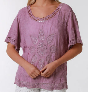 Cotton Top With Flower Cut Out Detail Isabella The Label 