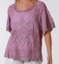 Load image into Gallery viewer, Cotton Top With Flower Cut Out Detail Isabella The Label 